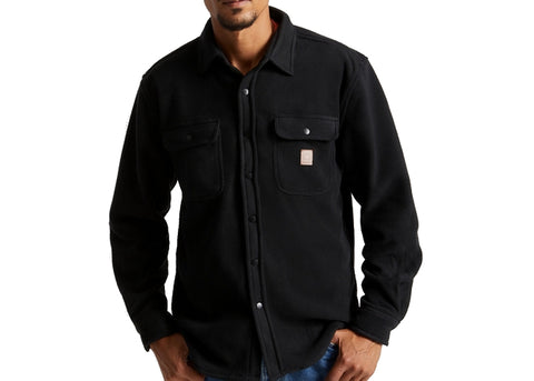Brixton Bowery Artic Stretch Fleece Long Sleeve Shirt Black