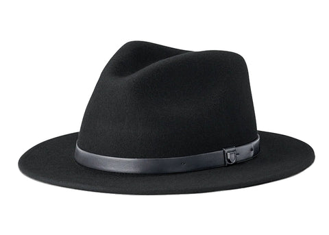 Brixton Messer Fedora Hat Black/Black