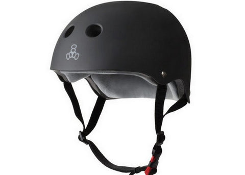 Triple 8 Certified Sweatsaver Helmet Black Rubber