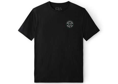 Brixton T-Shirt Crest Crossover Standard Noir