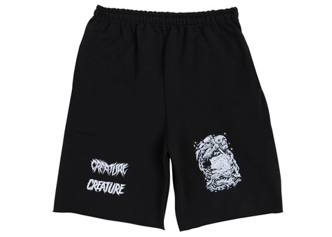 Creature Graveyard Sweat Shorts Black