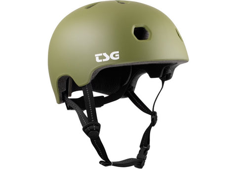 TSG Meta Solid Color Satin Olive Helmet