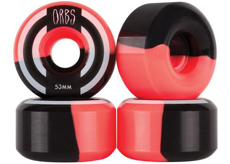 Welcome Orbs Apparitions 99a 53mm Skateboard Wheels Split Coral Black