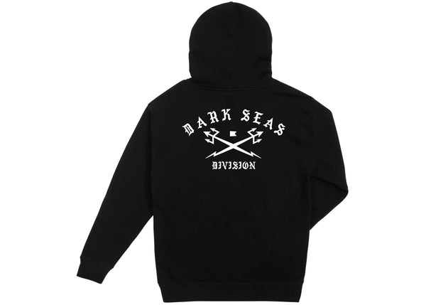 Dark Seas Brickyard Stock Pullover Hoodie Black Rollin Board Supplies Online Store