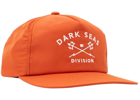Dark Seas Tridents Nylon Snapback Cap Rust