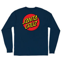 Santa Cruz Classic Dot Long Sleeve Tee Navy