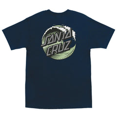 Santa Cruz Wave Dot T-Shirt Navy/Seafoam