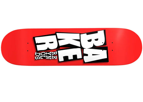 Baker AR Stacked B2 8.0" Skateboard Deck Red