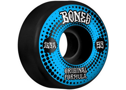 Bones 100'S V4 Wides Black 53MM Skateboard Wheels