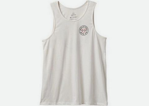 Brixton Crest Tank Top Off White/Burnt Red