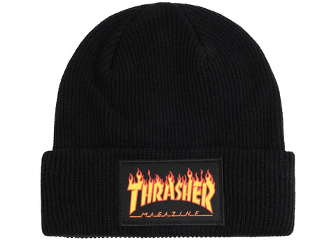 Thrasher Tuque Flame Patch Noire