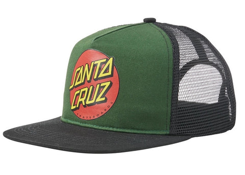 Santa Cruz Classic Dot Trucker Cap Dark Green/Black