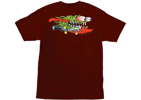Santa Cruz Meek Slasher T-Shirt Burgundy