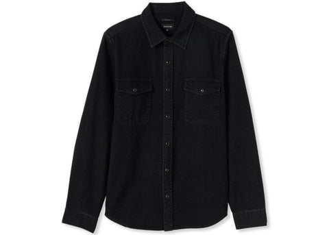 Brixton Wayne Long Sleeve Woven Shirt Washed Black