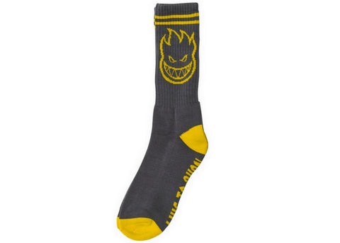 Spitfire Bighead Socks Charcoal/Yellow