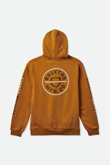 Brixton Crest Hoodie Golden Brown/White/Black