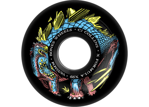 Bones X-Formula Collins Dino-Sortas V6 Widecut 99A 53MM Skateboard Wheels