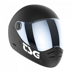 TSG The Pass 2.0 Solid Color Satin Black (+Bonus Visor) Full Face Longboard Helmet