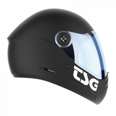 TSG The Pass 2.0 Solid Color Satin Black (+Bonus Visor) Full Face Longboard Helmet