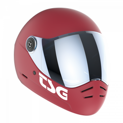 TSG The Pass 2.0 Solid Color Satin Gentle Red(+Bonus Visor) Full Face Longboard Helmet