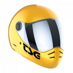 TSG The Pass 2.0 Solid Color Gloss Goldrush (+Bonus Visor) Full Face Longboard Helmet