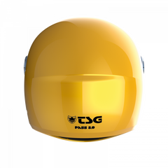 TSG The Pass 2.0 Solid Color Gloss Goldrush (+Bonus Visor) Full Face Longboard Helmet