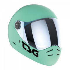 TSG The Pass 2.0 Solid Color Satin Mint Blue(+Bonus Visor) Full Face Longboard Helmet