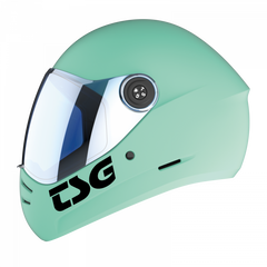 TSG The Pass 2.0 Solid Color Satin Mint Blue(+Bonus Visor) Full Face Longboard Helmet