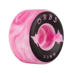 Welcome Orbs Specters 99a 53mm Skateboard Wheels Swirl Pink/White