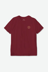 Brixton Crest II Short Sleeve Standard T-Shirt Island Berry/Straw/Burnt Red