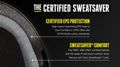 Triple 8 Certified Sweatsaver Helmet Carbon Rubber 