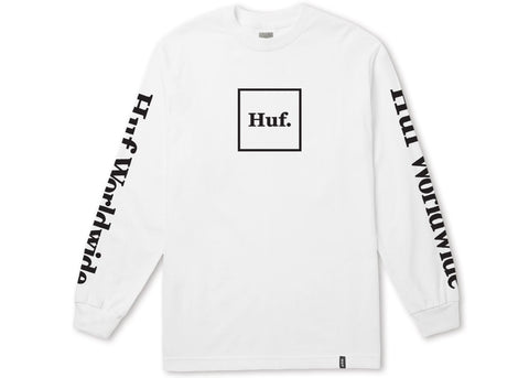 HUF Essentials Domestic Long Sleeve tee White