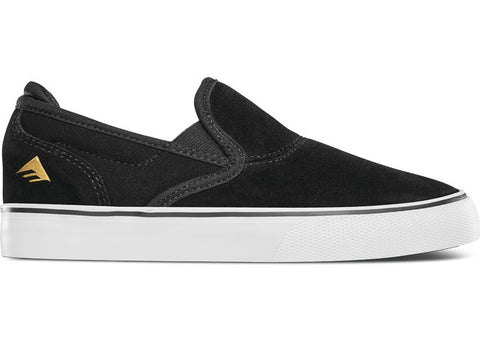 Emerica Youth Wino G6 Slip-On Shoes Black/White/Gold