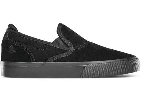 Emerica Youth Wino G6 Slip-On Shoes Black/Black
