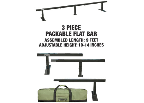 Franklin St. Obstacles Barre Plate pour Skateboard 3 Pieces 9 Feet Packable (Lire la Description)
