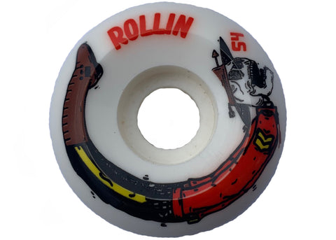 Rollin X Momentum Mountie 52MM & 54MM Conical Skateboard Wheels White