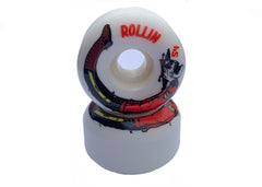Rollin X Momentum Roue de Skateboard. Conical Mountie 52mm & 54mm Blanche