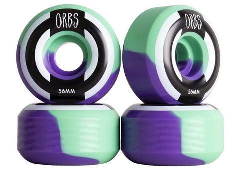 Welcome Orbs Apparitions 99a 56mm Skateboard Wheels Split Mint/Lavender