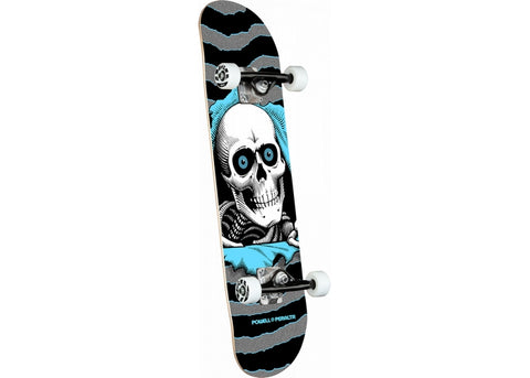 Powell Peralta Ripper One Off 7.75" Silver Light Blue Complete Skateboard