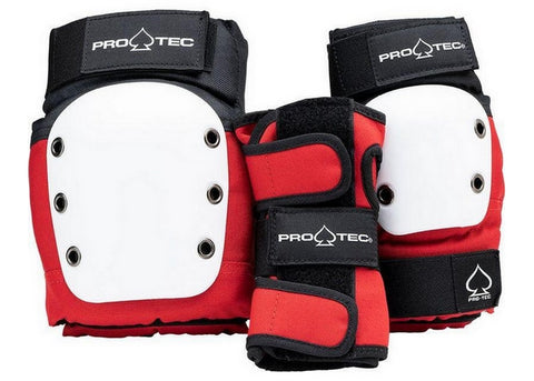 Pro-Tec Street 3-Pack Junior Red/White/Black Protection Pads