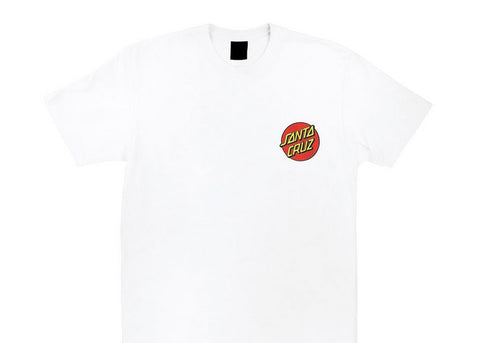 Santa Cruz T-Shirt Classic Dot Chest Blanc