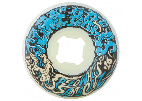Santa Cruz Slime Balls Vomit Mini II 53MM 97A White/Blue Skateboard Wheels