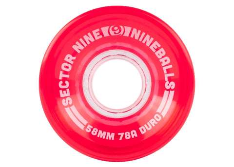 Sector 9 Nine Balls Red 58MM Longboard Wheels