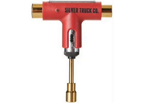 Silver Skate Tool Red Gold