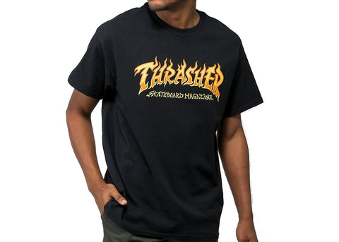 Thrasher Fire Logo T-Shirt Black