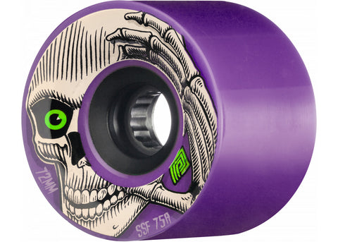 Powell Peralta Soft Slides 72MM 75a Purple Longboard Wheels