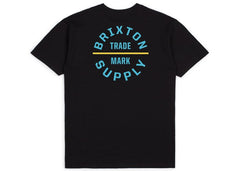 Brixton Oath V Standard T-Shirt Black/Light Blue