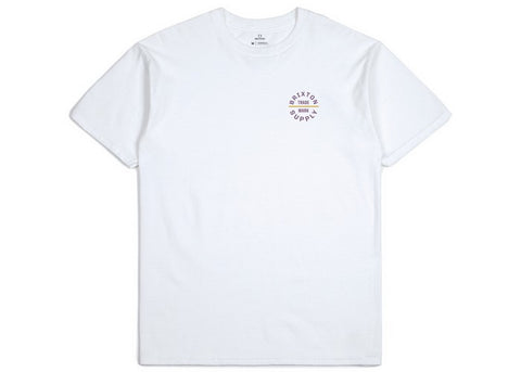 Brixton Oath V Standard T-Shirt White/Violet