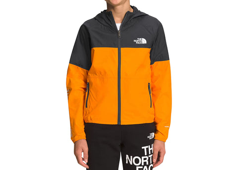 The North Face Anorak pour Enfants Never Stop Windwall Hooded Cone Orange