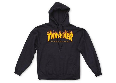 Thrasher Flame Logo Hoodie BlackThrasher Flame Logo Kid's Hoodie Black